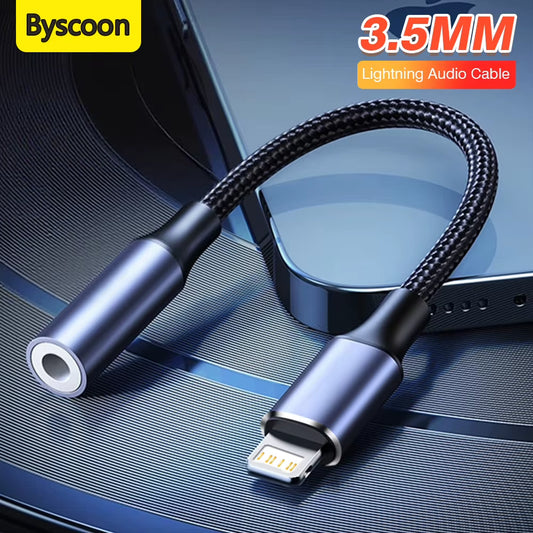 Lightning to 3 5Mm Jack AUX Cable Adapter for Iphone 12 13 14 11 Pro XS Max XR 7 8 Headphone Connector Audio Accessories