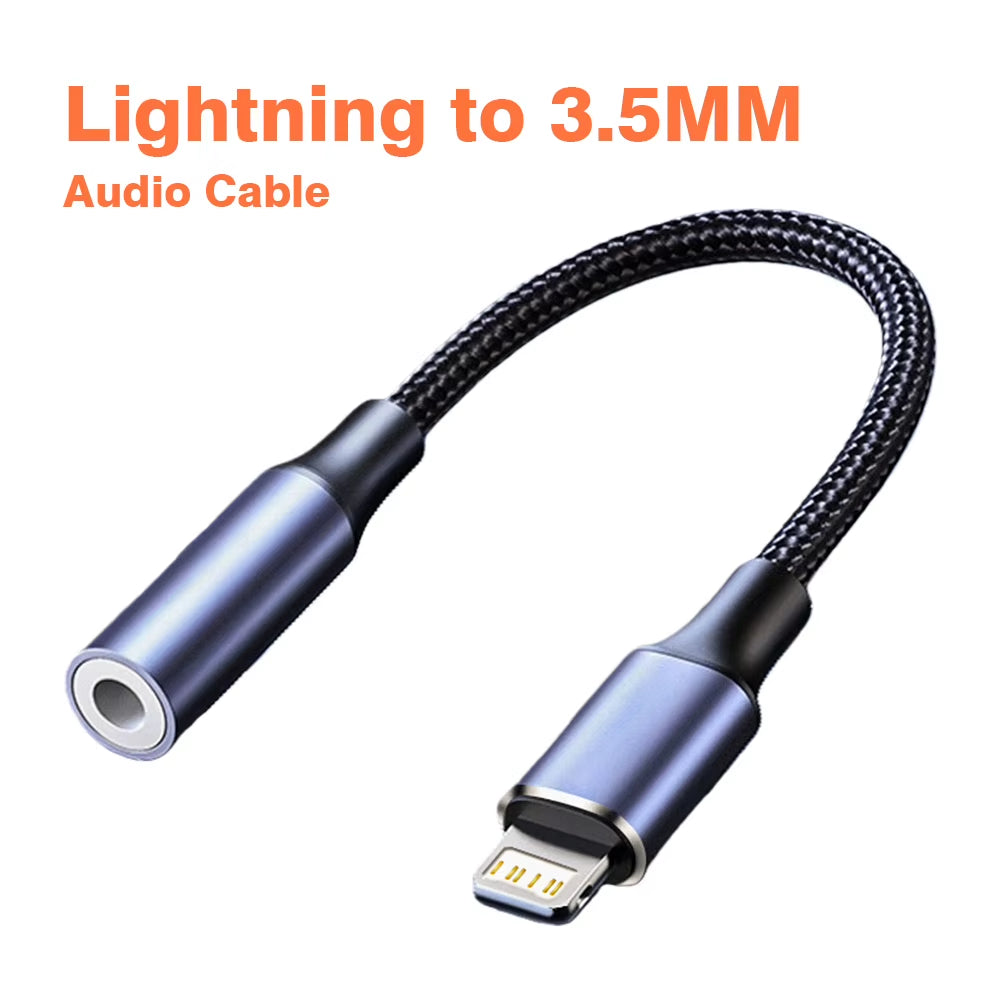 Lightning to 3 5Mm Jack AUX Cable Adapter for Iphone 12 13 14 11 Pro XS Max XR 7 8 Headphone Connector Audio Accessories